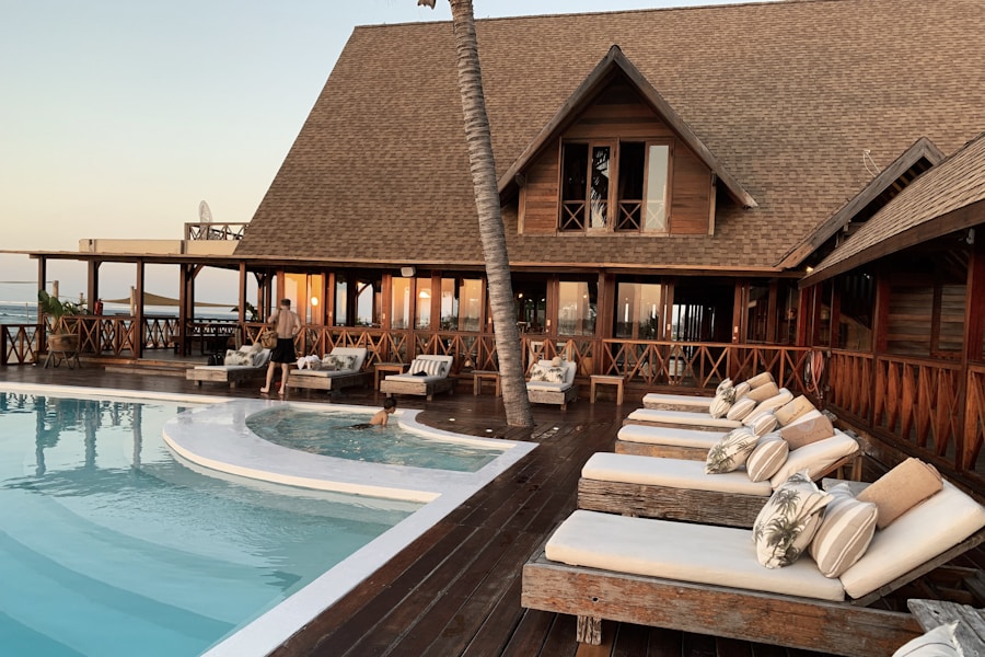 Luxury hotel pool West Africa